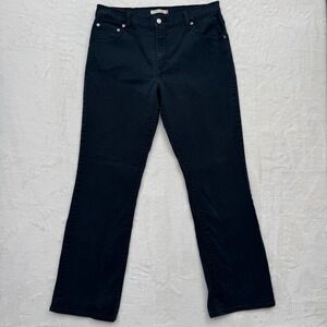Levi's Jeans Women 14M Black 550 Relaxed Boot Cut Stretch Denim Mid Rise 33x30